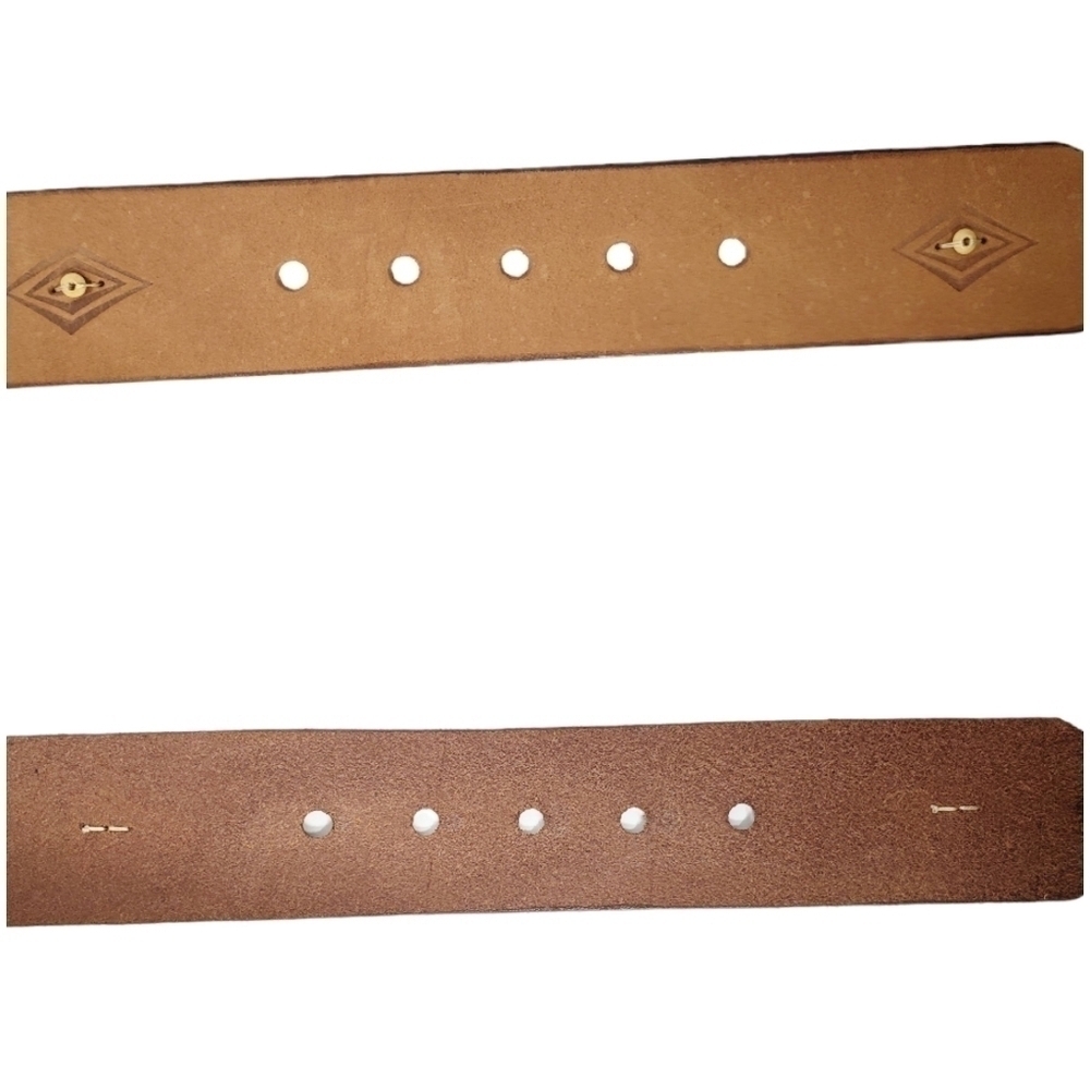 NINE WEST genuine leather beaded belt - Picture 6 of 7